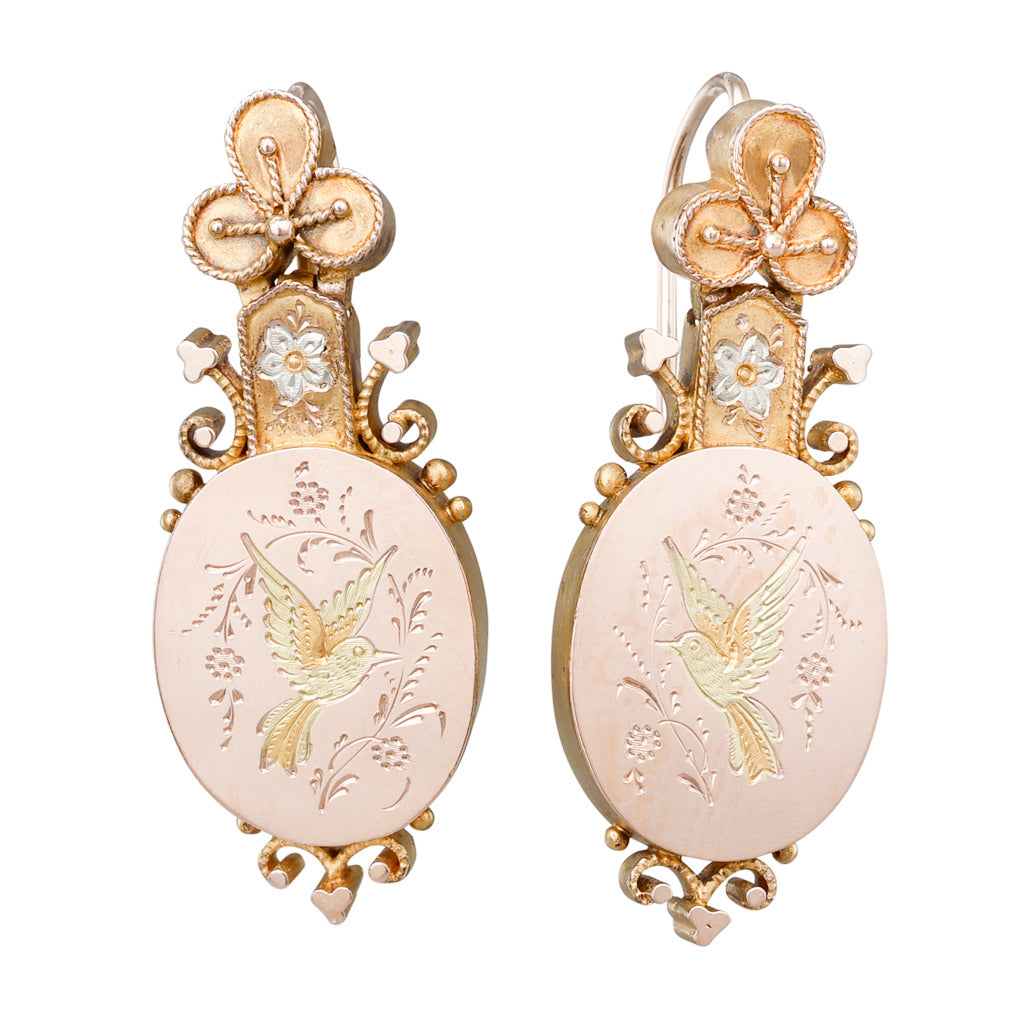 Victorian Engraved Earrings