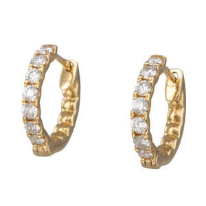 Diamond Hoops Totalling 0.54ct