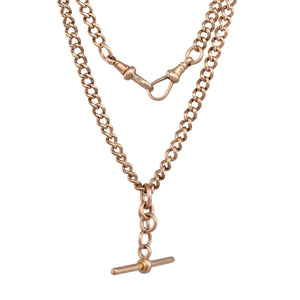 9ct Rose Gold Albert Chain