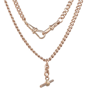 Antique 9ct Rose Gold Fob Chain