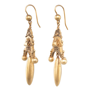 Victorian Gold Drop Earrings