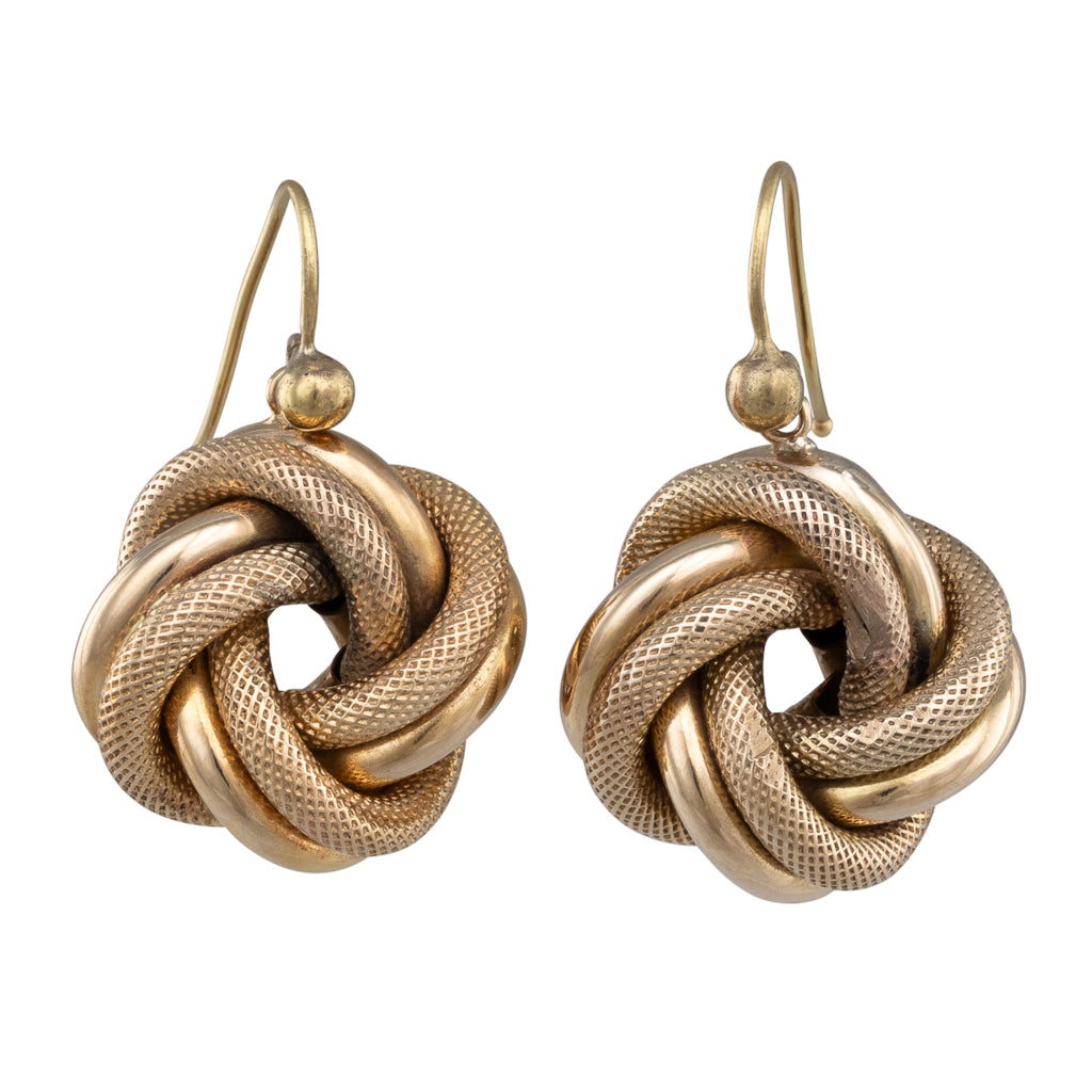 Victorian Gold Knot Earrings