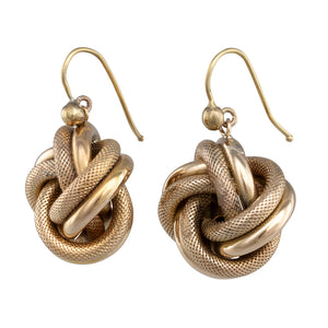 Victorian Gold Knot Earrings