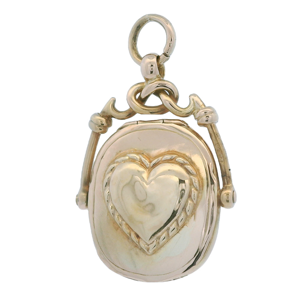 A Spinning Gold Heart Locket