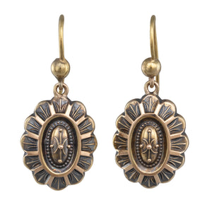 A Pair of Gold Cased Drop Earrings