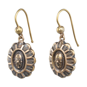 A Pair of Gold Cased Drop Earrings