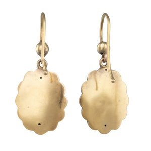 A Pair of Gold Cased Drop Earrings