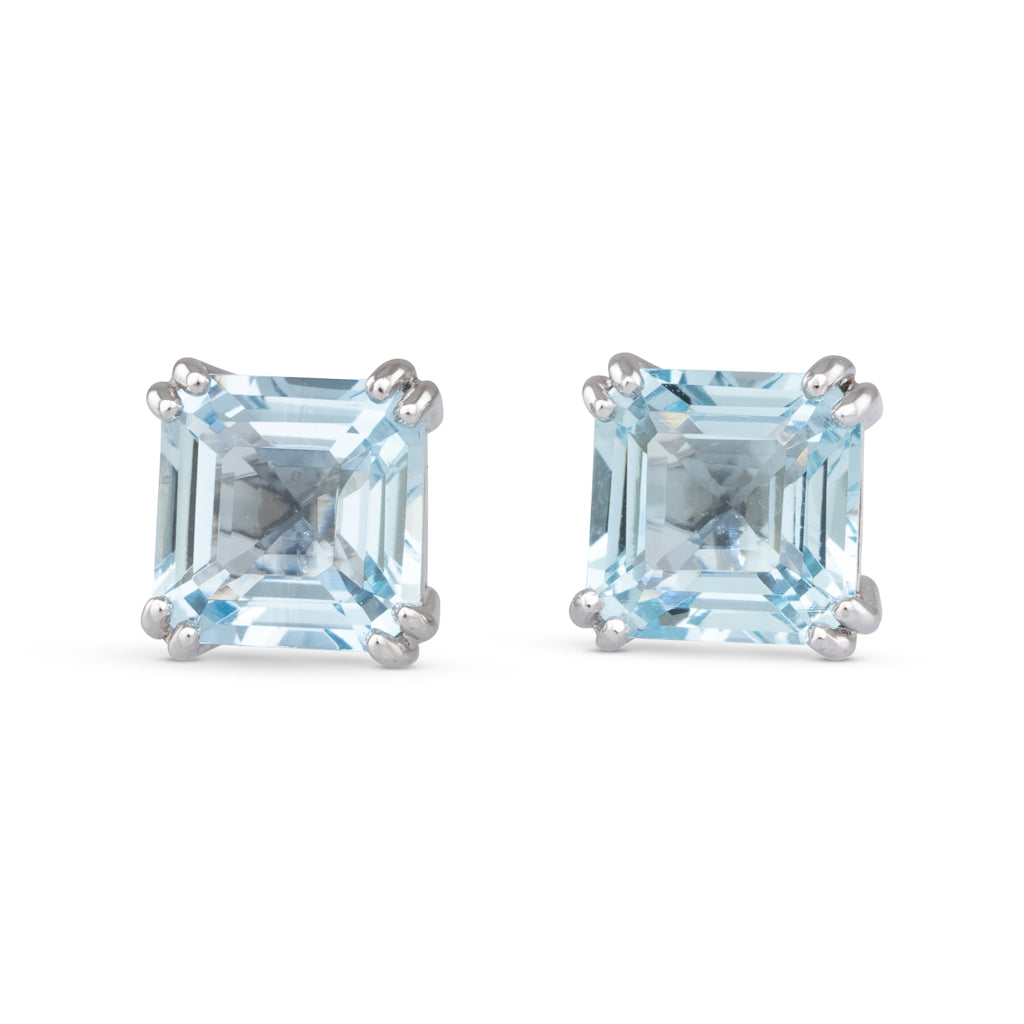 Aquamarine Stud Earrings