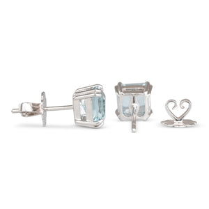 Aquamarine Stud Earrings