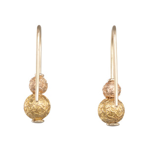 Antique Gold Bead Earrings