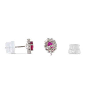 Ruby Cluster Earrings