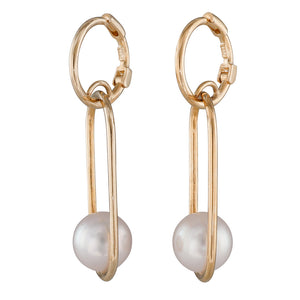 Akoya Pearl Paperclip Earrings