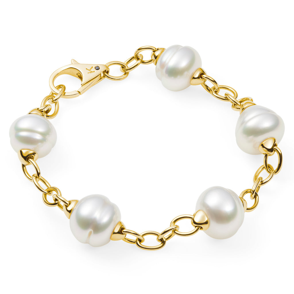 Kailis YG Open Link Pearl Bracelet | Rutherford