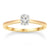 9ct Yellow Gold Oval Diamond Ring