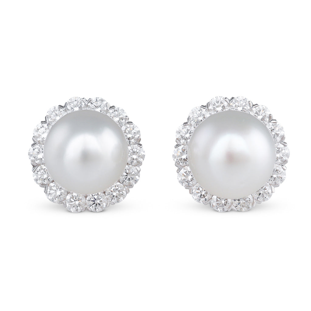 South Sea Pearl & Diamond Studs