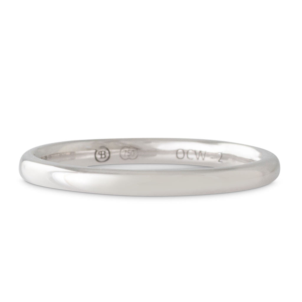 18ct White Gold Wedding Ring 2mm Rutherford