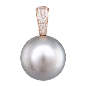 Tahitian Pearl & Diamond Pendant