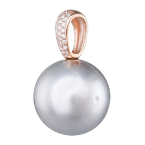 Tahitian Pearl & Diamond Pendant