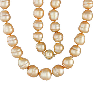 Baroque Gold South Sea Pearl Strand