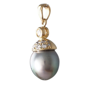 Tahitian Pearl and Diamond Pendant