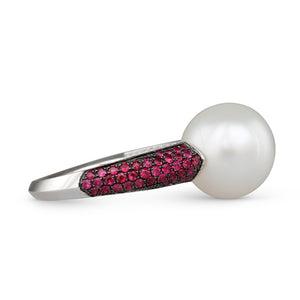 South Sea Pearl & Ruby Ring