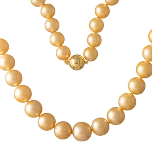 Round Gold South Sea Pearl Strand