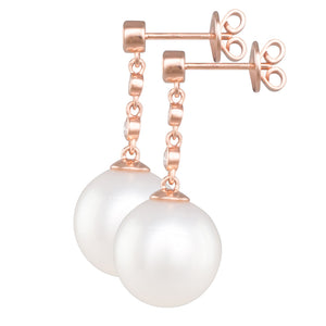 South Sea Pearl & Diamond Earrings