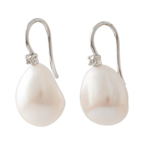 Freshwater Pearl & Diamond Hooks