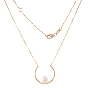 Freshwater Pearl Crescent Necklace