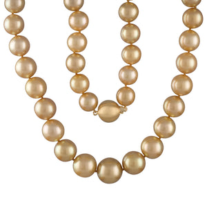 Round Gold South Sea Pearl Strand