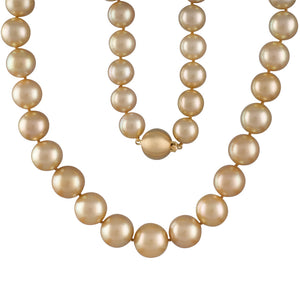 Round Gold South Sea Pearl Strand