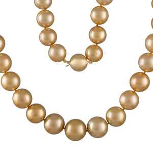 Round Gold South Sea Pearl Strand