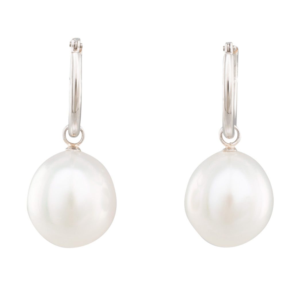 South Sea Pearl Huggie Earrings