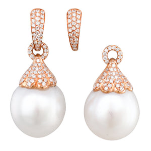 South Sea Pearl & Diamond Earrings