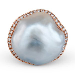 South Sea Pearl & Diamond Ring