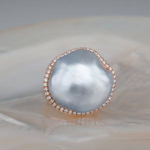 South Sea Pearl & Diamond Ring