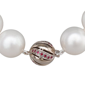 Round White South Sea Pearl Strand