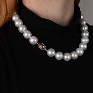 Round White South Sea Pearl Strand