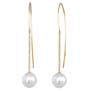 South Sea Pearl Long Chain Earrings