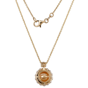 Gold South Sea & Diamond Pendant