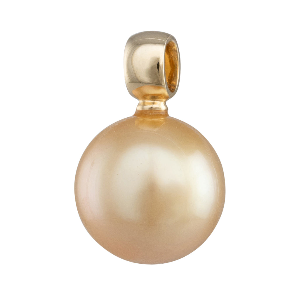 Round Gold South Sea Pearl Pendant