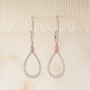 Argyle Pink Diamond Drop Earrings